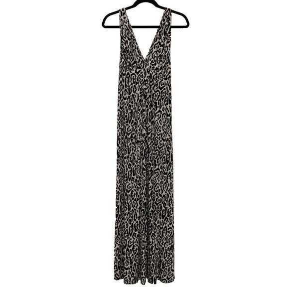 Tart Women's Flowy Leopard Animal Print V-Neck Empire Stretch Maxi Dress Size S - Picture 1 of 8